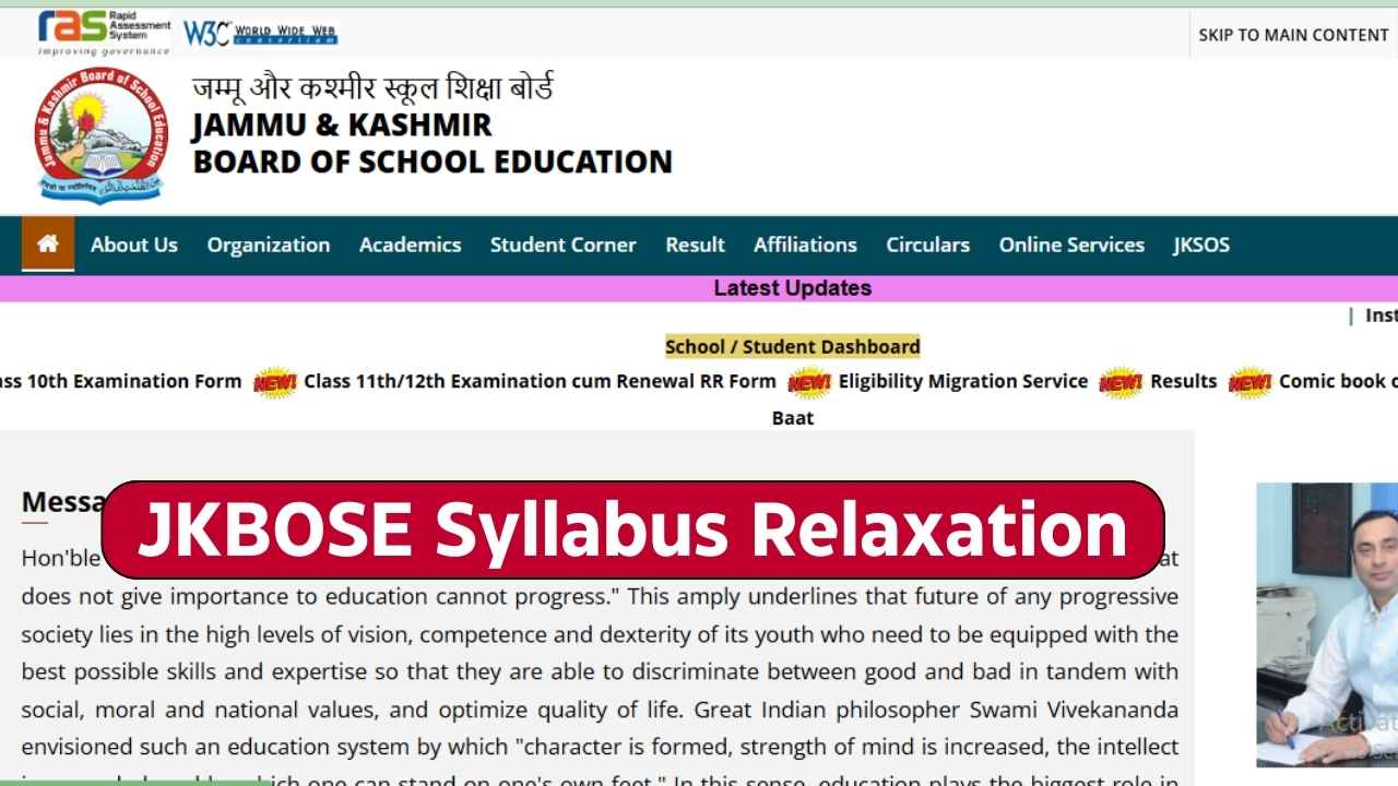 JKBOSE Syllabus Relaxation