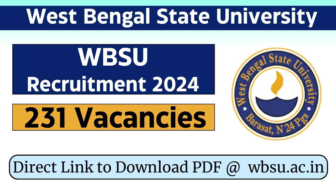 WBSU Recruitment 2024